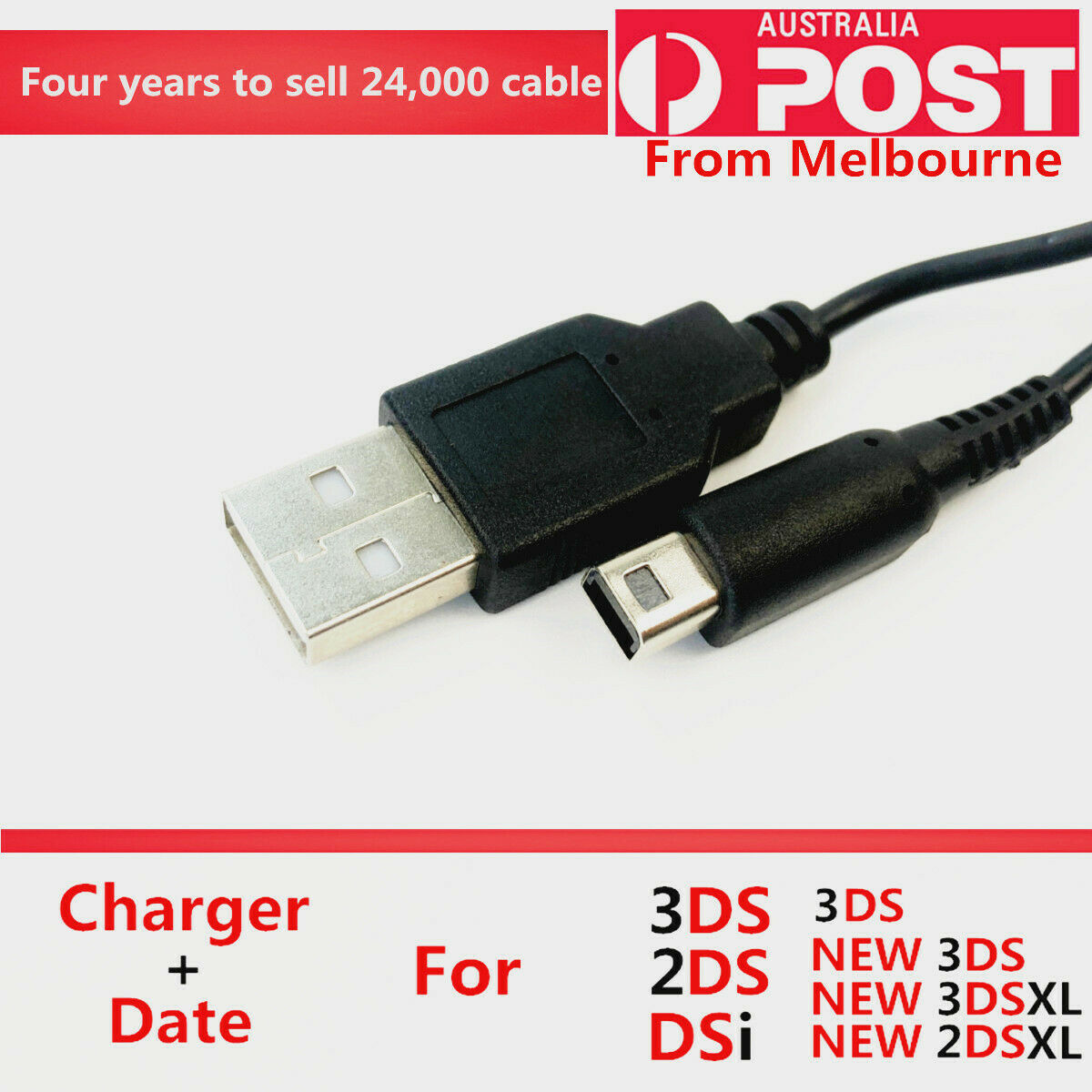 USB Charger Charging Cable for Nintendo DSi 2DS 3DS 3DSXL New2DS New3DS New3DSXL Model: Nintendo DSI 2DS 3DS and Ne