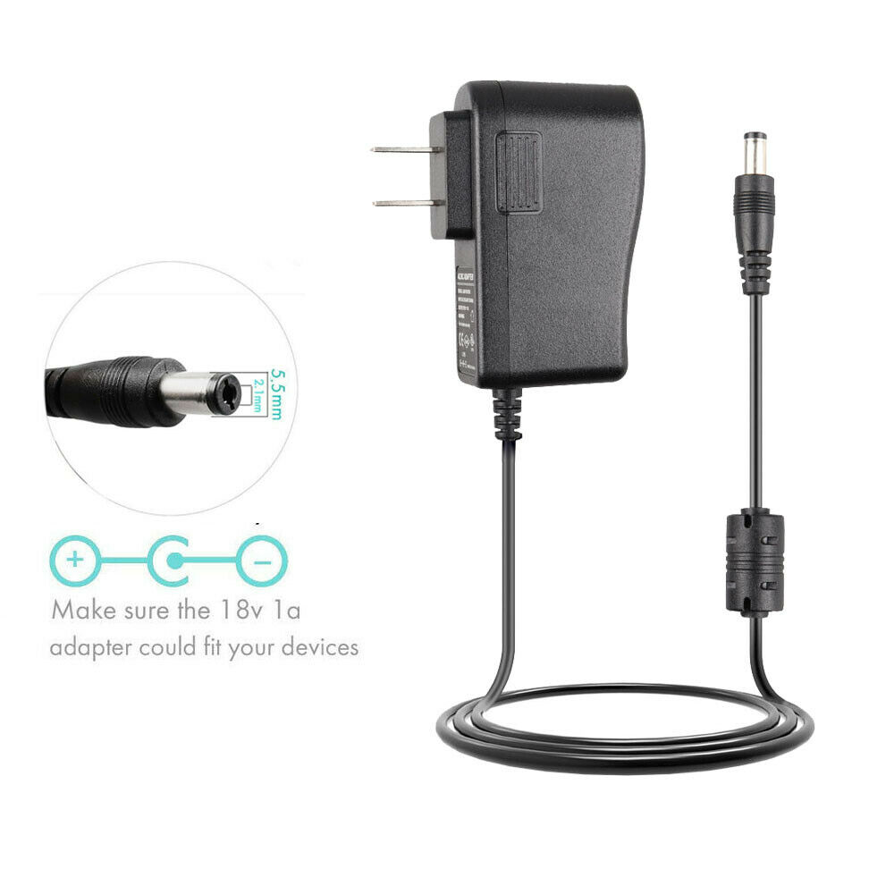 100-240V AC /DC 18V 1A 5.5x2.1mm Power Supply Adapter Wall Charger Cord Cable US Color: Black Voltage: 18 V Output