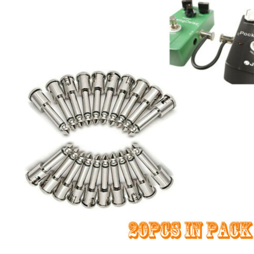 20pc 6.35mm 1/4" Solder-less Connector Plugs For Guitar Effect Pedal Patch Cable UPC: Does not apply Custom Bundle: