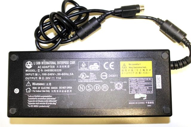 Original AC Adapter Power Adapter Li Shin 0405b20220 LI SHIN Notebook Netzteil AC Adapter Input 100-240V, Output 20V 11