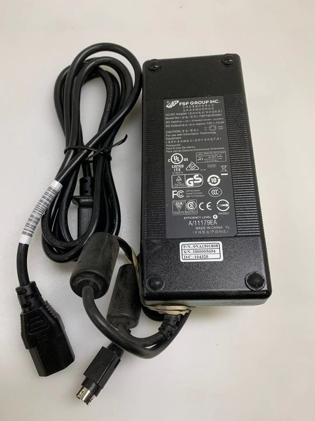 Original FSP Power Supply AC/DC Adapter FSP150-AHAN1 12V 12.5A 4-PIN Connection Split/Duplication: 1:1 Connector A: 4