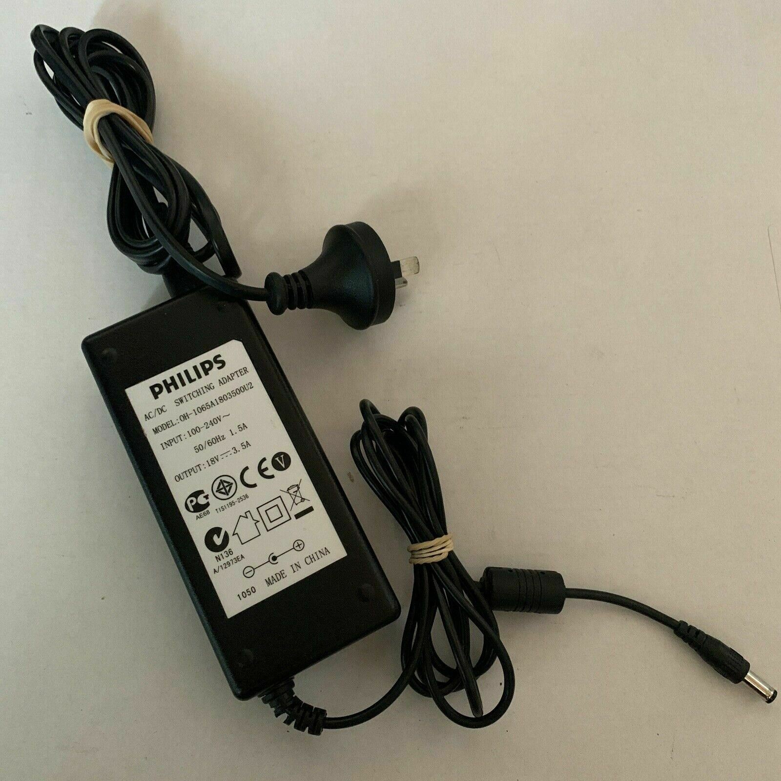Genuine Philips Switching Adapter 0H-1065A1803500U2 18v 3.5a Power Supply Type: Adapter MPN: 0H-1065A1803500U2 Compatib