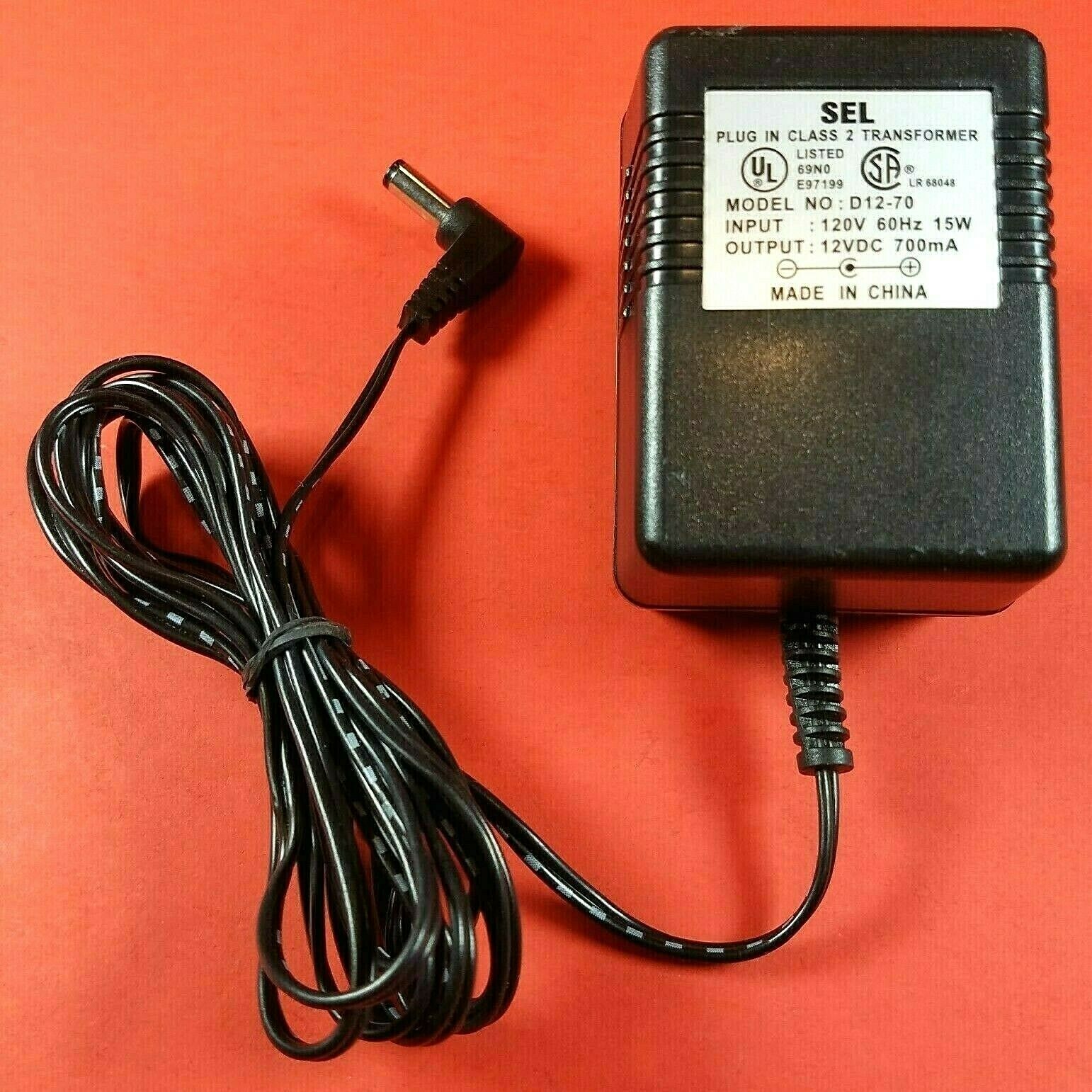 Genuine SEL D12-70 Power Supply Adaptor 12V - 700mA OEM AC/DC Adapter Charger SEL Plug In Class 2 Transformer Model N