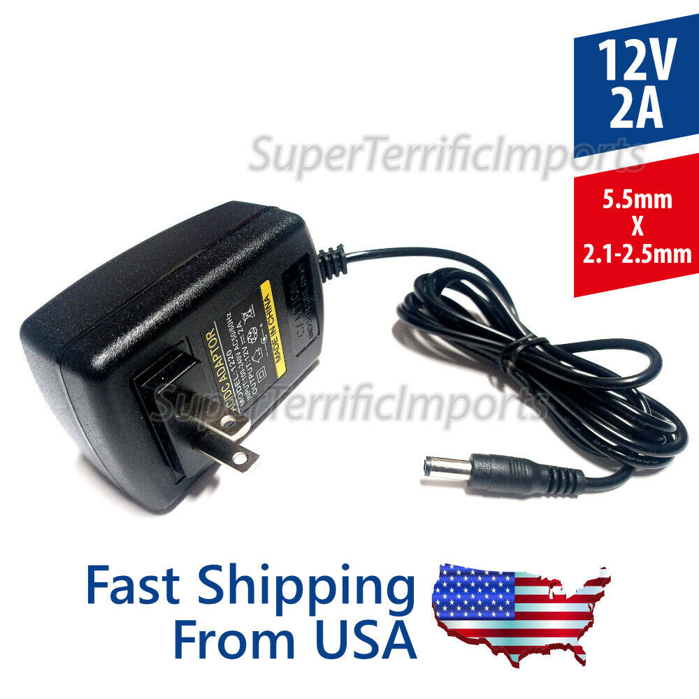 12V 2A AC Power Supply Adapter AC DC Transformer 5.5mm x 2.1-2.5mm 2000mA 12v2a 1a Country/Region of Manufacture: Chin