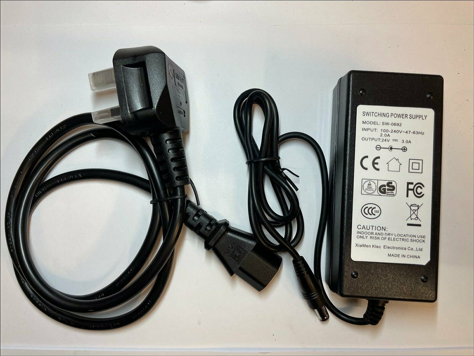 3.0mm Replacement 24V 2.5A 60W Zebra AC/DC Adapter Switching Power Supply P1076000-006 Output Current: 3A Output Vol