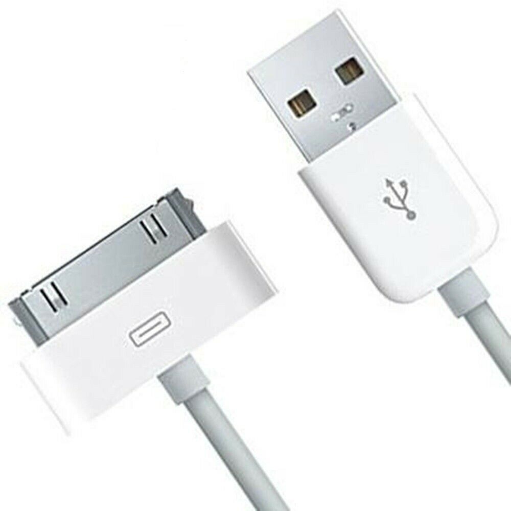 GENUINE 30Pin to USB Data Charger Cable For APPLE iPhone 4 4S 3GS iPad 2 3 iPod Number of Ports: 1 Design/Finish: P