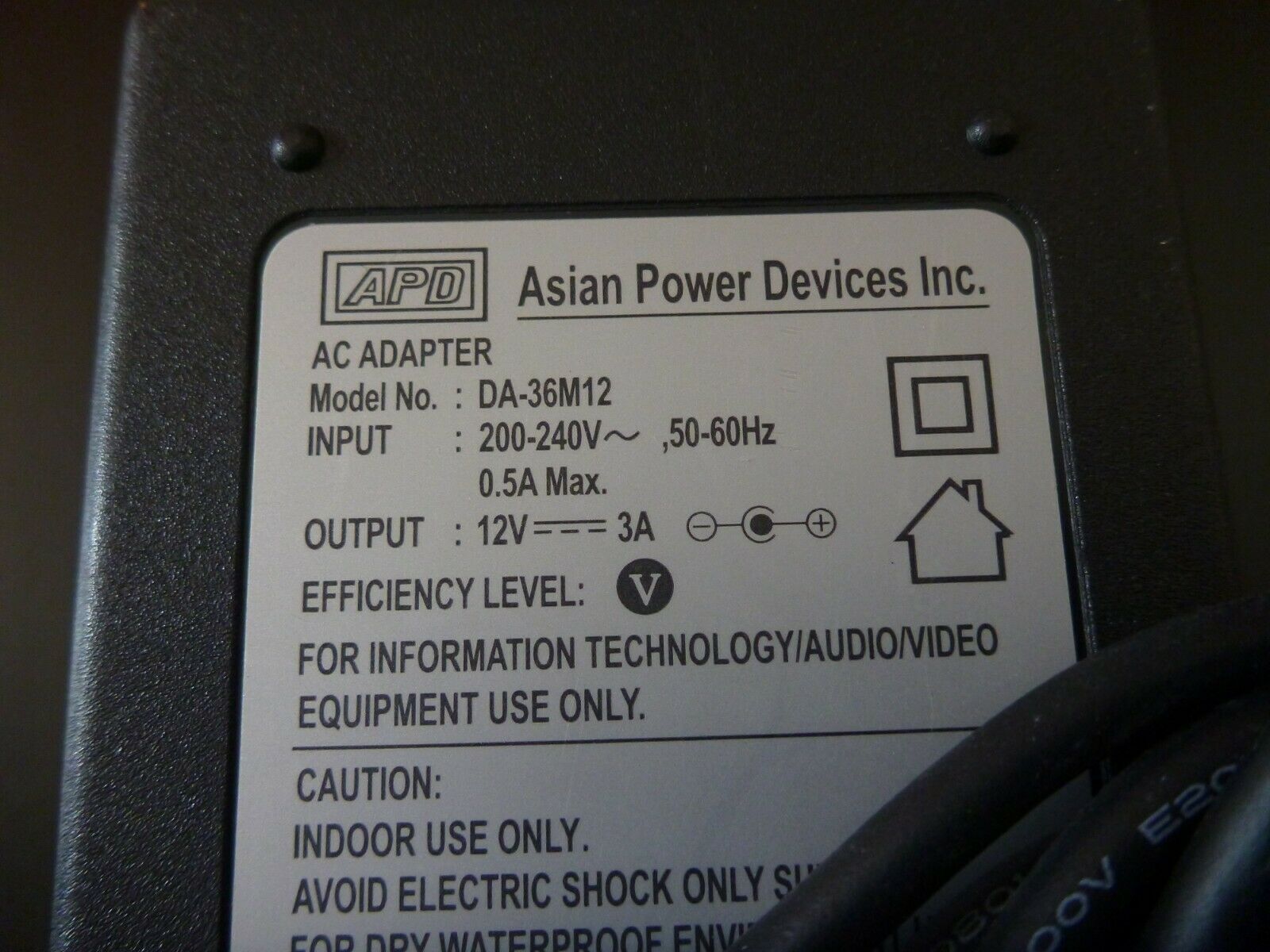 AC 3A, GENUINE APD ASIAN POWER DA-36M12 AC ADAPTER, LED Power Adapter Brand: APD Type: AC/AC Adapter Output Voltage