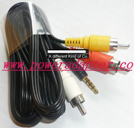 AUDIO VIDEO CABLE 3.5mm STEREO PIN TO 3x RCA PLUGS Weight: 80gr