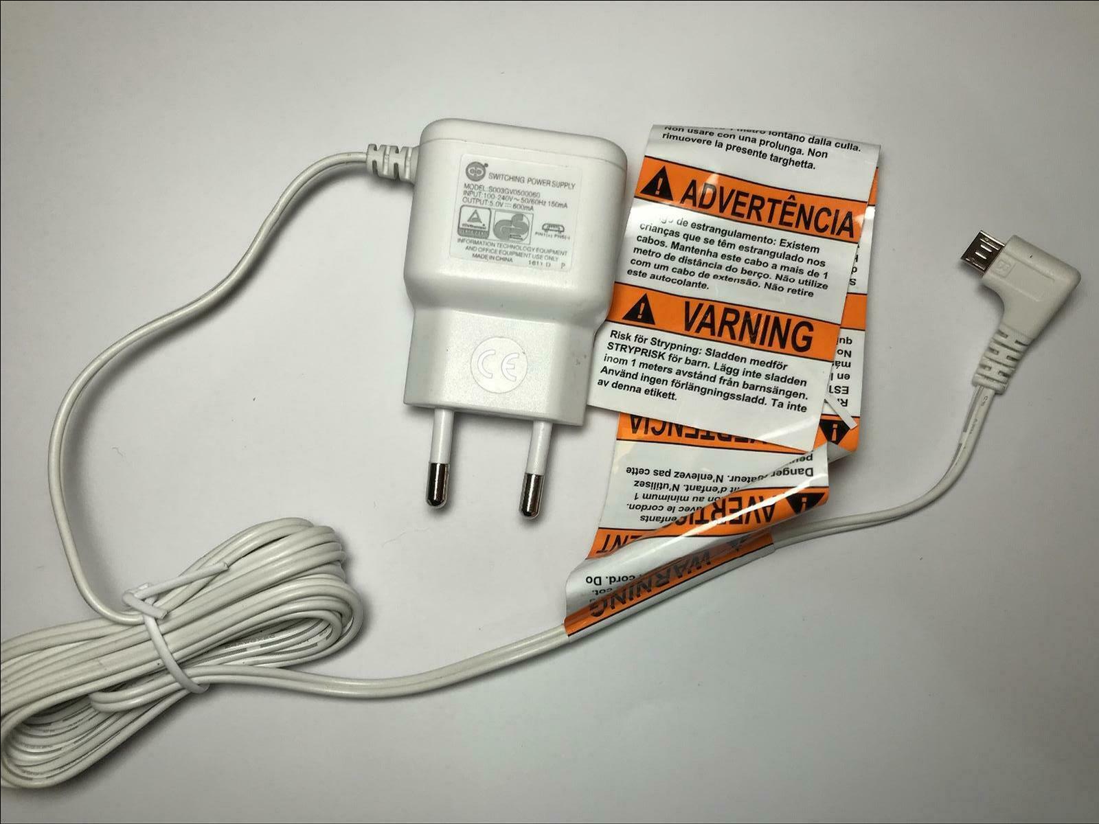 EU 2 Pin Genuine WHITE S003GV0500060 5.0V 600mA 5V 0.6A Switching Power Supply This Item is exactly as you see in the P