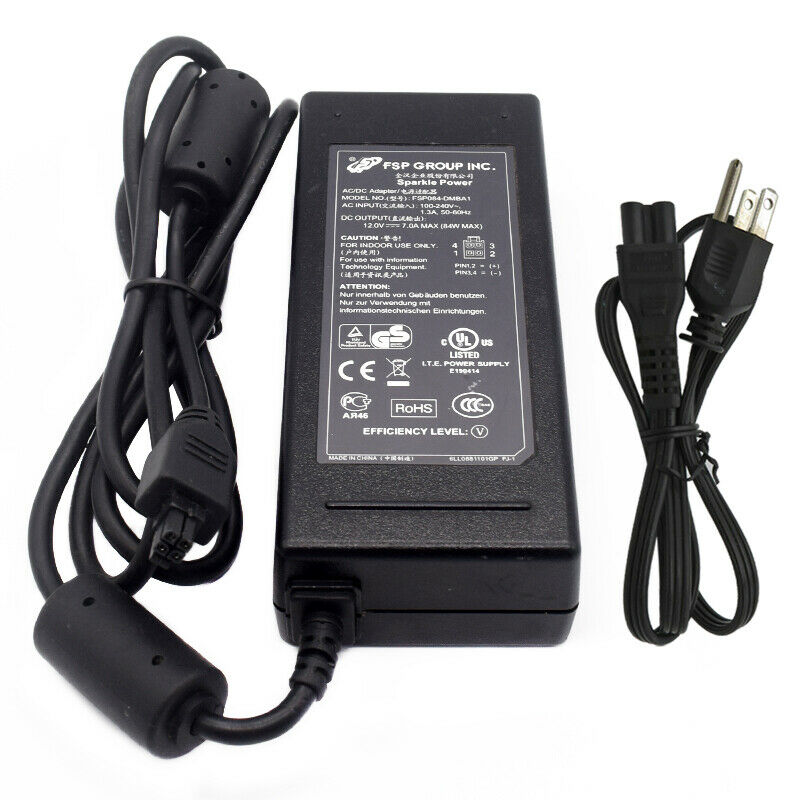 FSP FSP084-DMBA1 Power Adapter AC Adapter 12V 7A For NCR Aloha Radiant P1220 Modified Item: No Manufacturer warranty