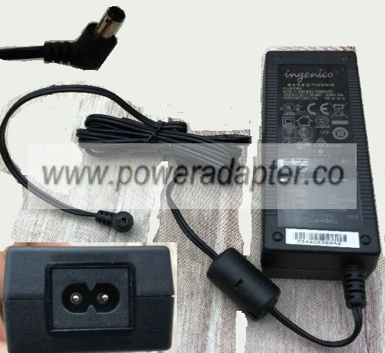 Ingenico PSM24W-080 AC ADAPTER 8VDC 3A USED -(+)- 2x5.5mm 100°