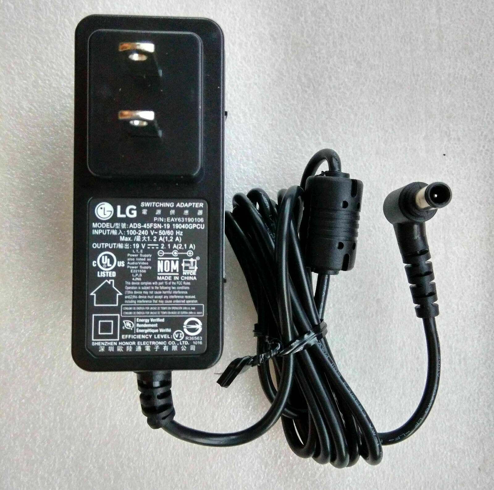 LG AC Adapter 4 34WL85C-B 34BL85C-B LED Monitor Power Supply Cord Charger Adapter for for: LG AC Adapter 4 34WL85C-B 3
