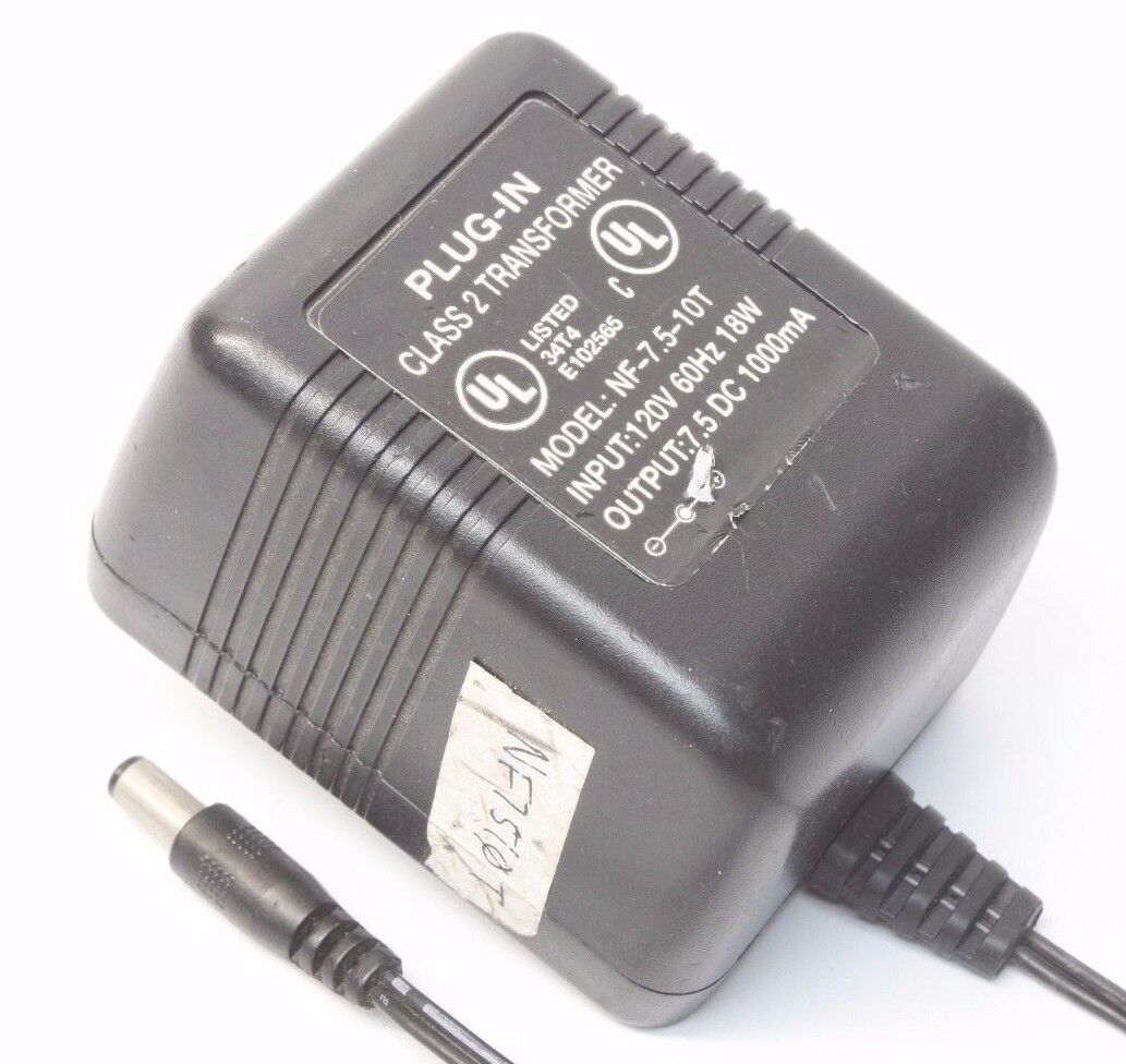 NF-7.5-10T AC DC Power Supply Adapter Charger Output 7.5V 1000mA Brand: Unbranded/Generic Type: Adapter MPN: Does N