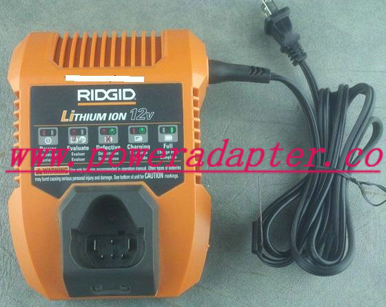 Ridgid R86049 12Vdc Battery Charger for DRILL IMPACT DRIVER Cord