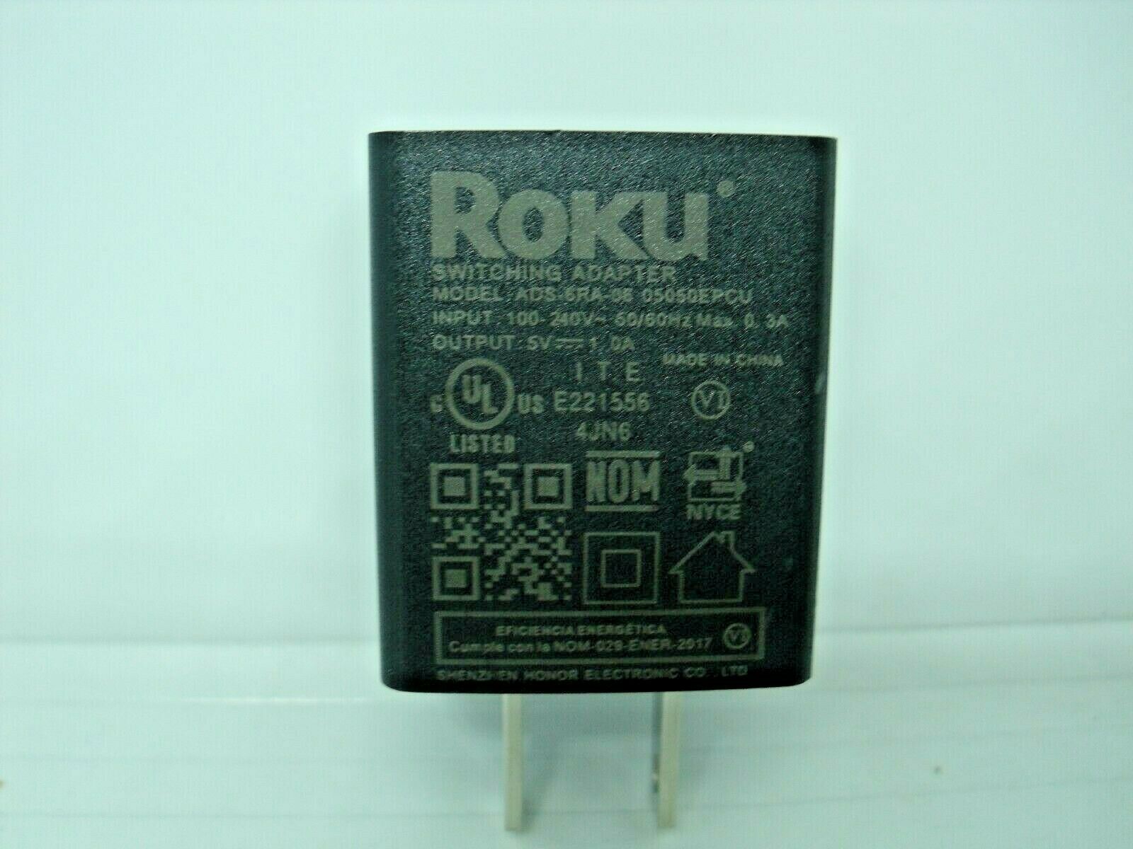 AC DC Power Adapter Roku 5.0V 1.0A (no Cable) ADS-6RA-06 Lot of 2 USA SELLER input：100-240v 50-60hz, 0.25a output: 5