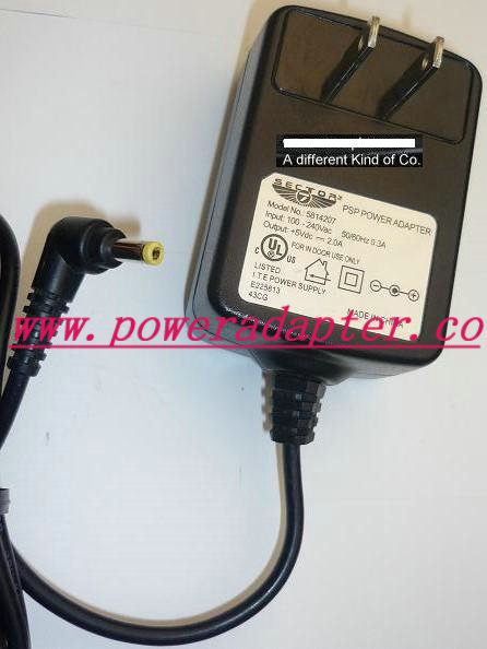 SECTOR 5814207 AC ADAPTER 5VDC 2A 5.4VA USED -( ) 1.5x2.5x9.8mm