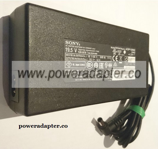 SONY ACDP-120N02 AC ADAPTER 19.5VDC 6.2A -(+) 4.3x6.2mm 90°
