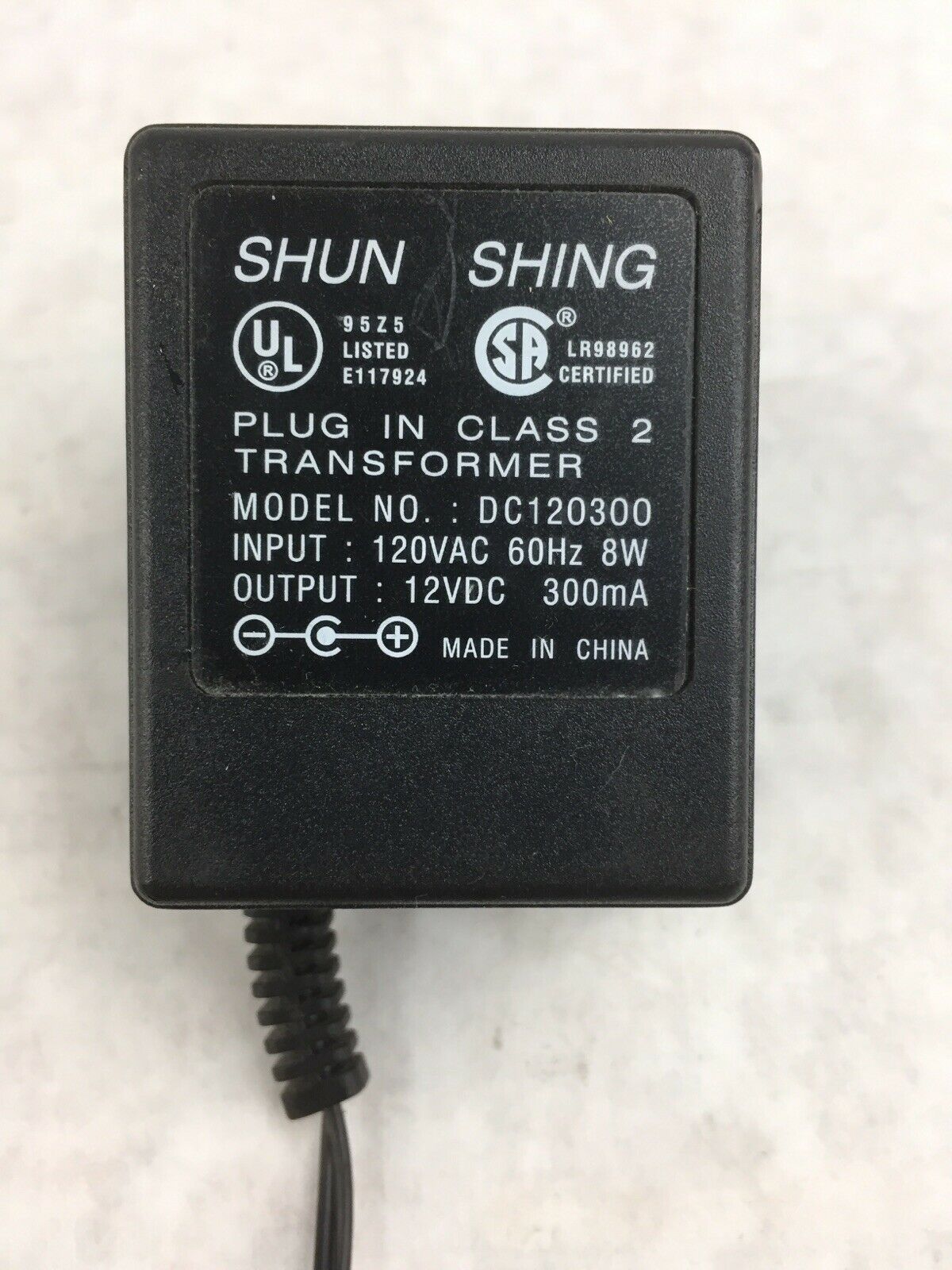 Shun Shing AC Adapter DC 138500C Type: AC/AC Adapter Brand: Shun Shing