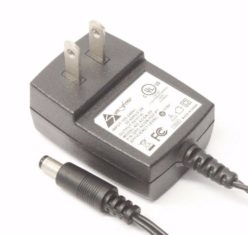 SunFone ACGN-03 AC DC Power Supply Adapter Charger Output 5V 1A Brand: SunFone MPN: Does Not Apply Type: Adapter Mode