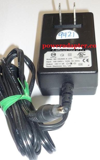 TOUCH M2-10US05-A AC ADAPTER +5VDC 2A USED -(+) 1x3.5x7mm