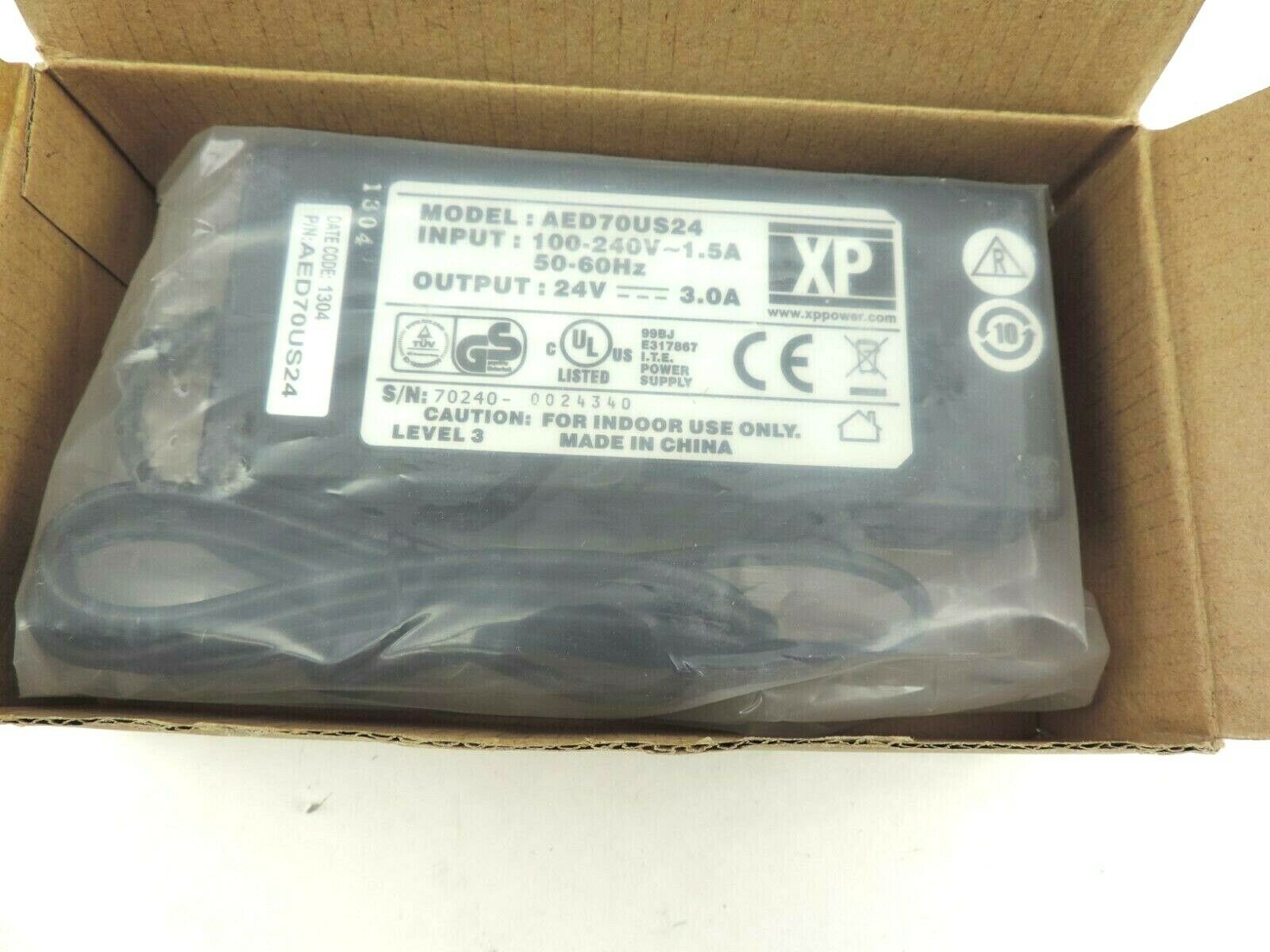 XP Power Adapter Charger AED70US24 Battery Power Supply 24V 3A Compatible Brand: Universal Compatible Product Line: U