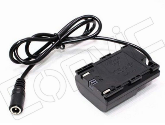 DC7.6V 2A 5.5x2.5mm Female Jack DR-E6 DC Coupler Power Adapter for Canon 70D EOS Camera Dummy Battery Compatible Brand: