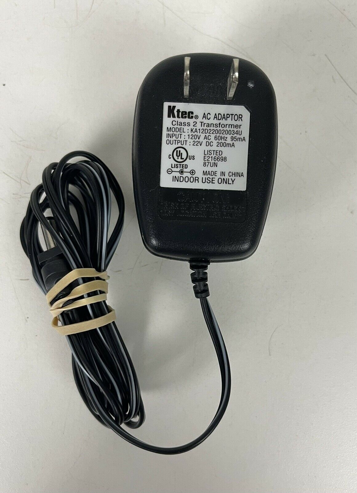22V AC/DC Adapter For Ktec KA12D220020034U Class 2 Transformer Power Supply Cord Features: new Output Voltage: 22V Br