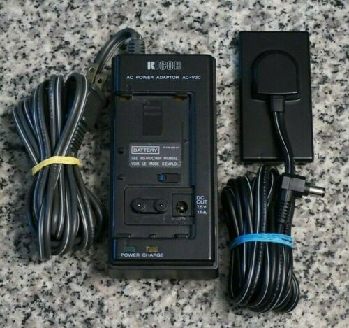 Ricoh AC-V30 Camcorder Handycam Charger Adapter W/ DC Coupler Cable Tested Model: Ricoh AC-V30 Features: OEM To Fit: