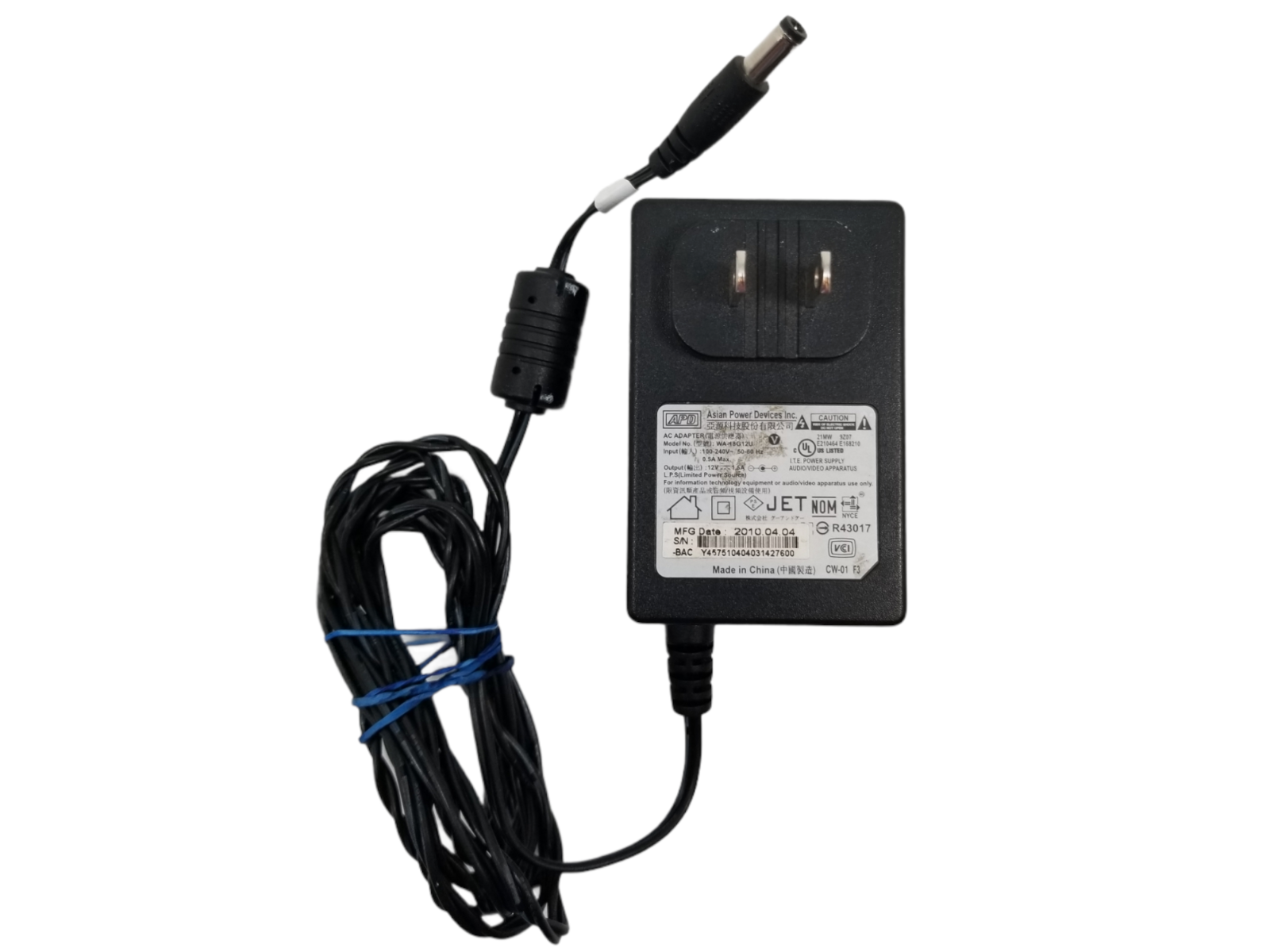 ADP WA-18G12U US AC Adapter 12V 1.5A replacement for Ktec KSAS0241200150HU Country/Region of Manufacture: United State