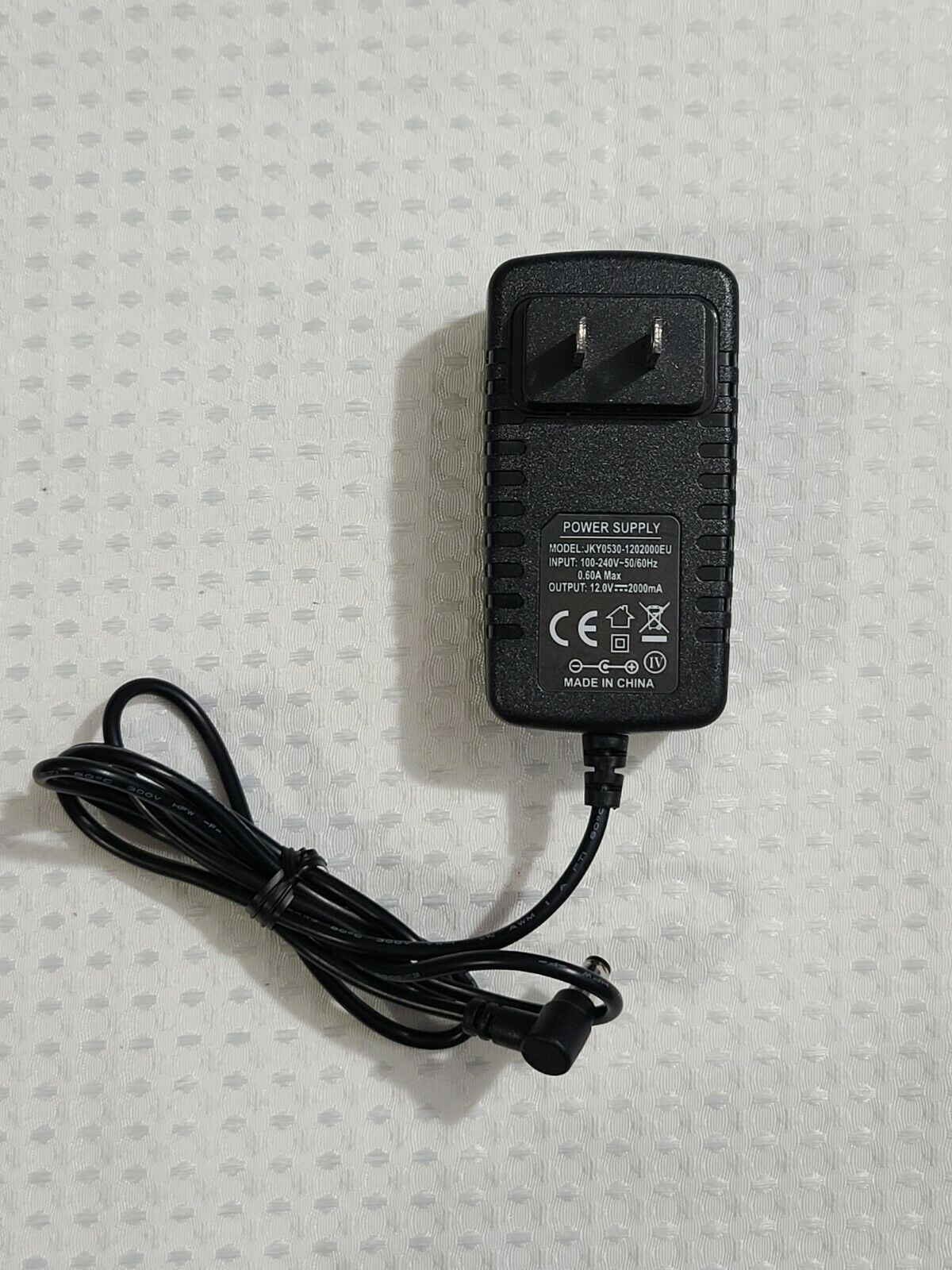 JKY0530-1202000EU - Power Supply Adapter - 12V 2.0A 2000mA - NEW Compatible Brand: For Unbranded/Generic Type: Power
