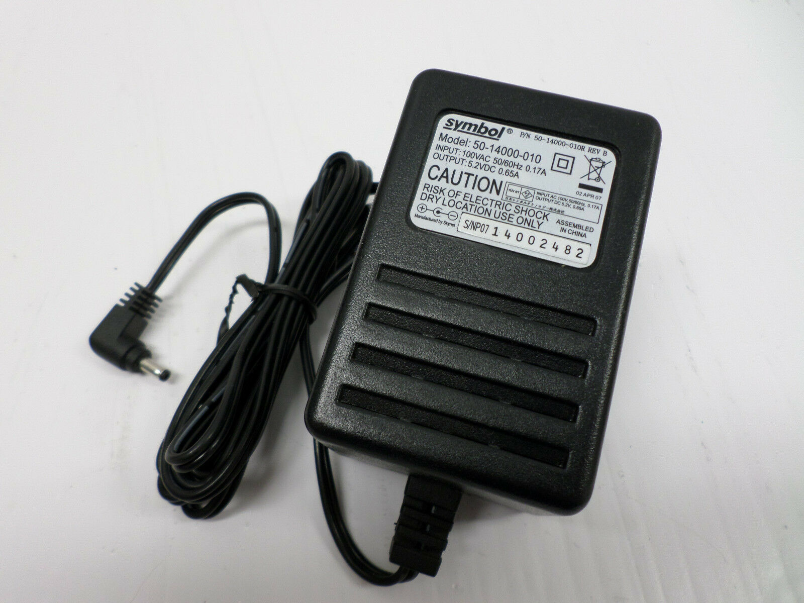 Motorola Symbol AC Power Adapter 5.2V .65A For LS1203 Scanners 50-14000-010R MPN: 50-14000-010R Model: 50-14000-010