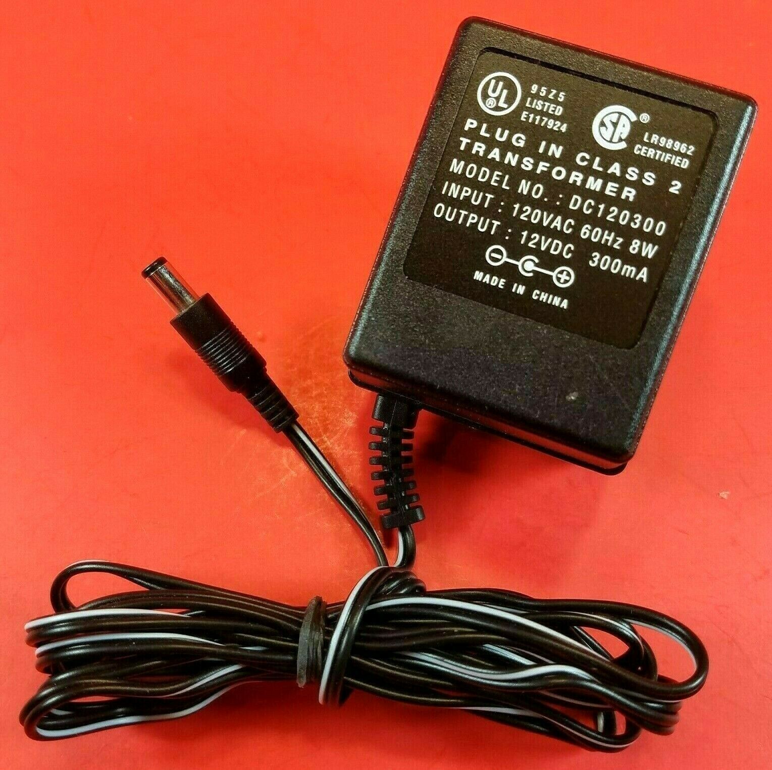 Plug In Class 2 Transformer DC120300 Power Supply 12V - 300mA OEM AC/DC Adapter Type: AC Adapter Output Voltage: 12 V