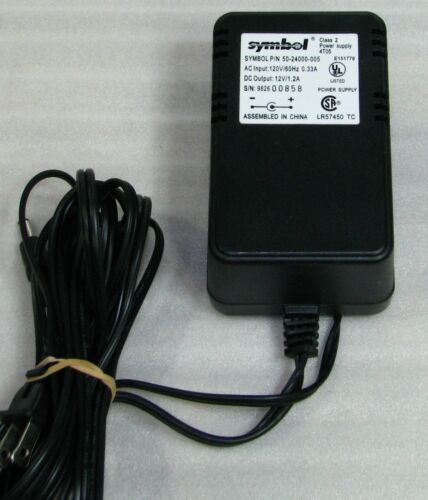 Symbol P/N 50-24000-005 Input 120V output 12v 1.2a Power Supply 4T05 AC Adapter Model: 50-240000-005 Brand: symbol