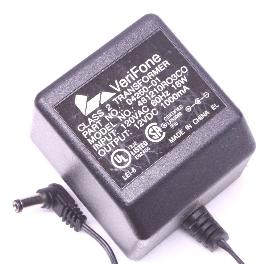 VeriFone 04250-01 AC DC Power Supply Adapter Charger Output 12VDC 1000mA Brand: VeriFone Type: Adapter MPN: Does No