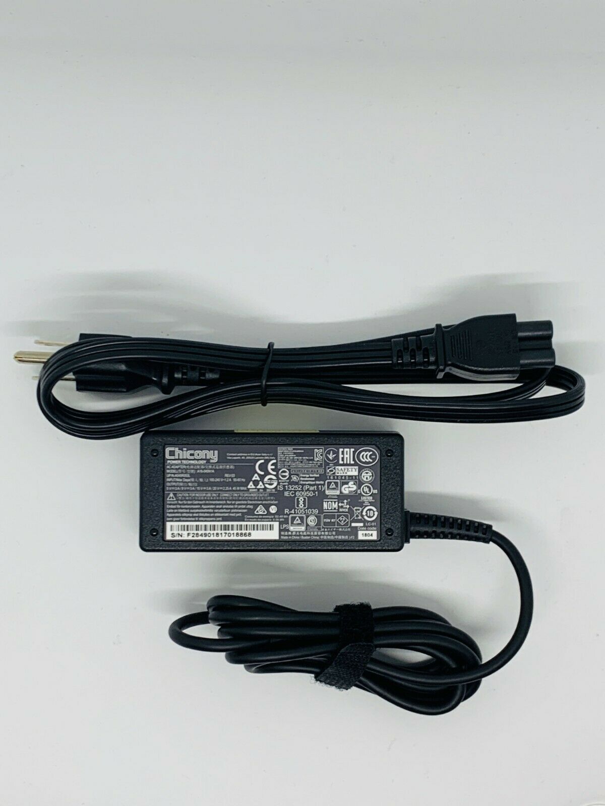 Chicony A16-045N1A 45W Type-C AC Power Adapter Charger for Acer mpn2: A16-045N1A, kp0450h009, AK.045AP.080, NP.ADT0A.