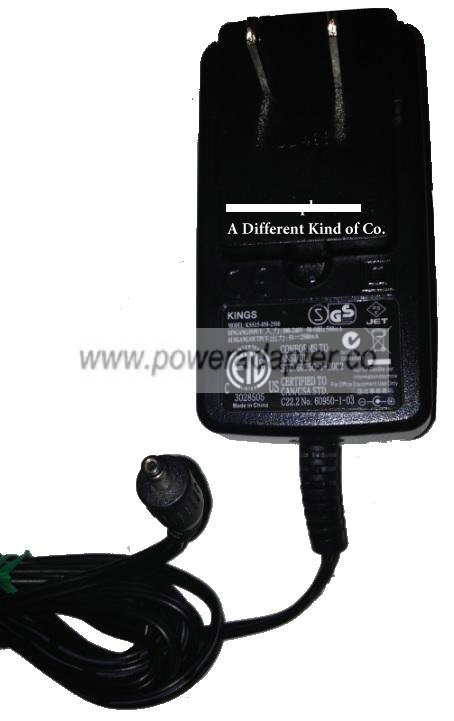 KINGS KSS15-050-2500 AC ADAPTER 5VDC 2500mA Used 0.9 x 3.4 x 7.1mm Straight Round Barrel Power Supply
