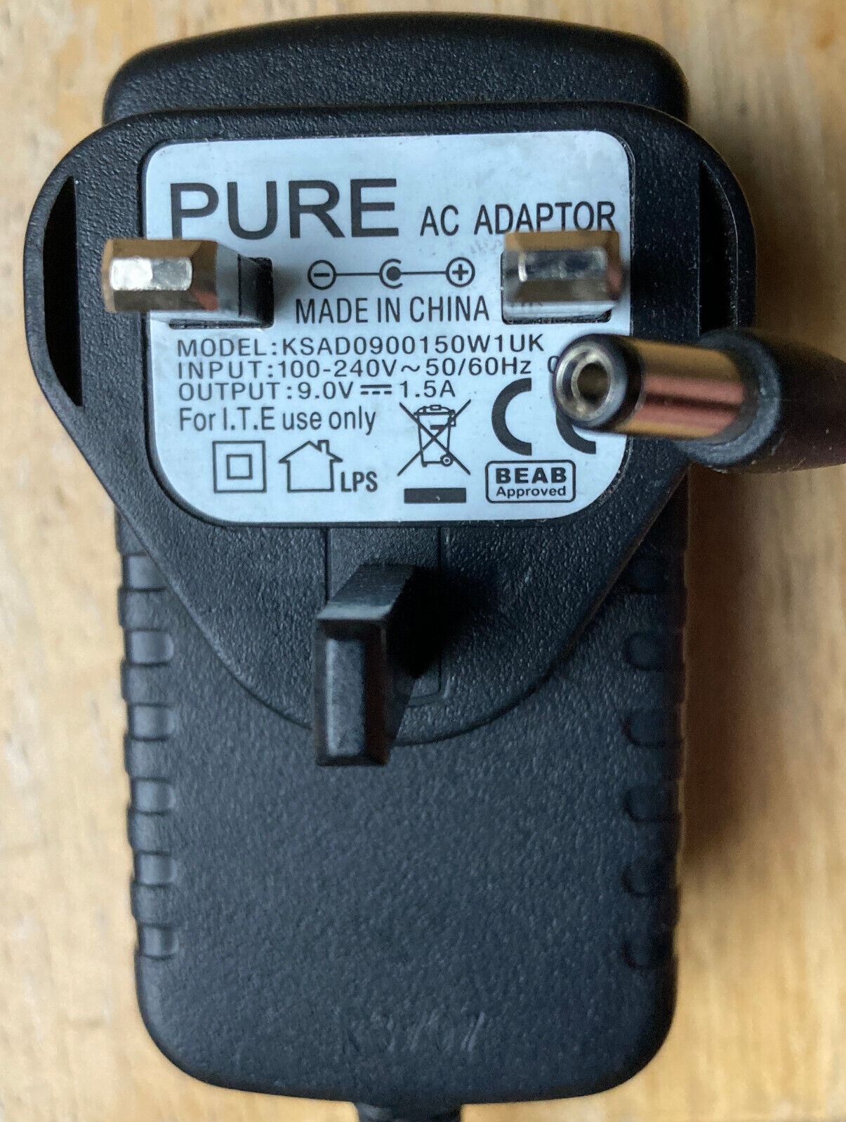 Genuine Pure DAB Radio 9v 1.5A Power Supply Adapter charger Mains Compatible Brand: For PURE Plug Socket Type: UK 3