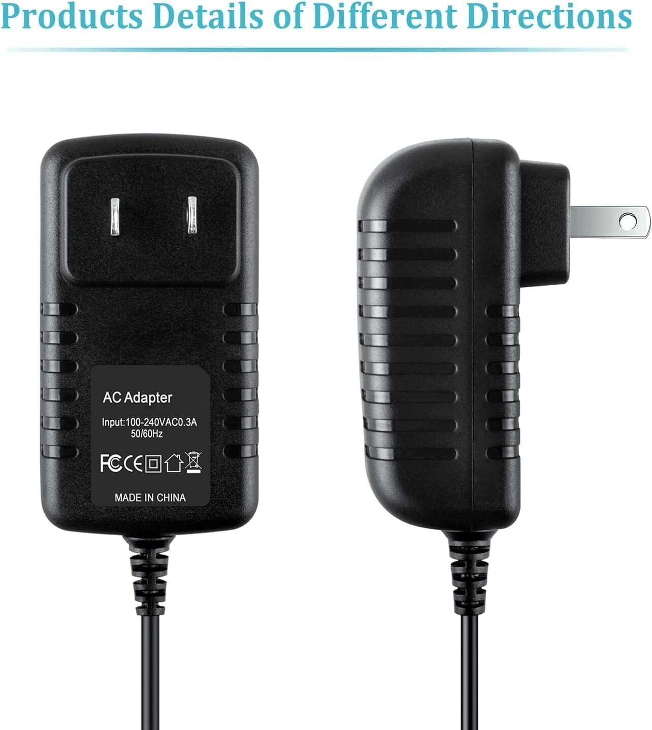 5V 1A AC/DC Adaptor Charger For Revitive IX Circulation Booster Power Supply Cable Length: 4ft./1.2M Color: Black Input