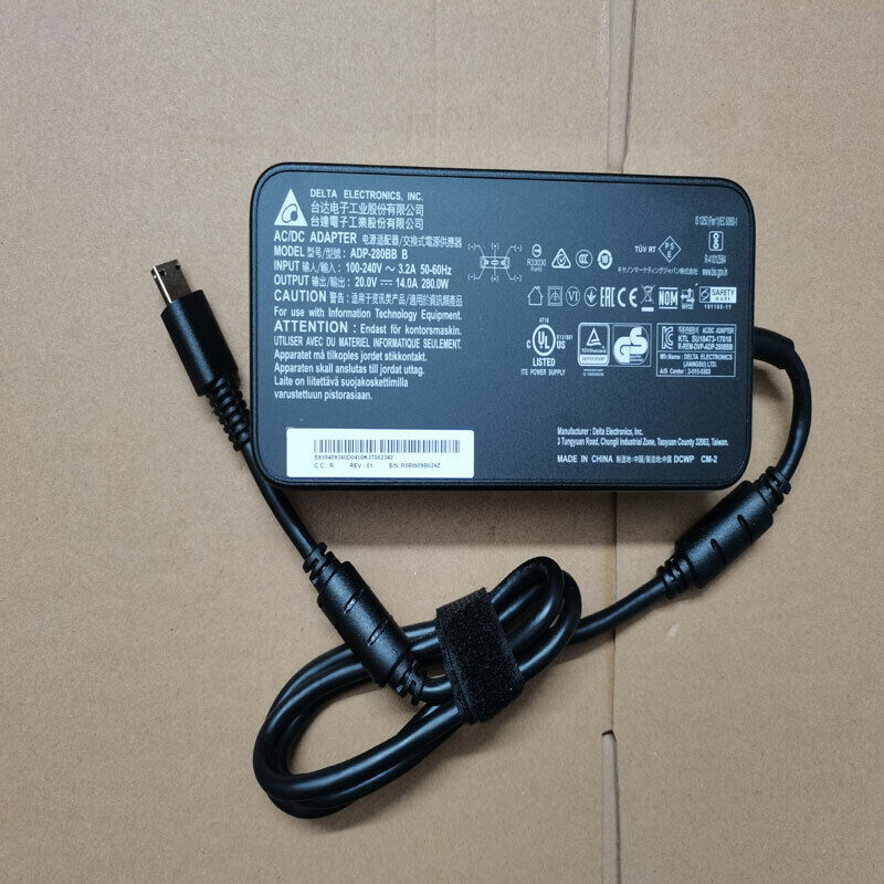 Original 20V 14A ADP-280BB B For MSI GE76 Raider 12UH-814US NEW 280W AC Adapter Compatible Brand: For MSI Non-Domest