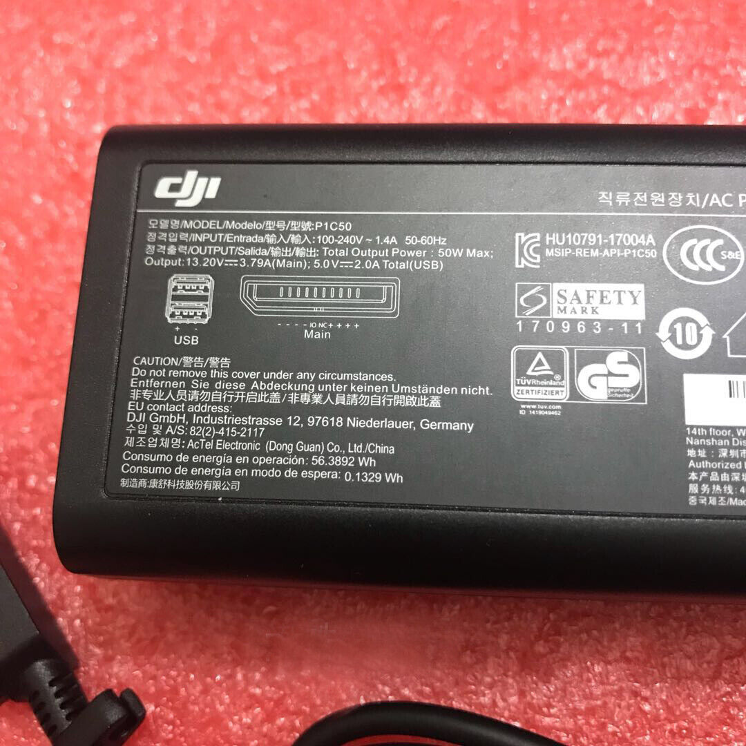 FOR DJI Mavic Air Charger battery charg AC Cable 50W 13.20V 3.79A adapter/P1C50 It takes about 1 hour, 20 minutes or 2