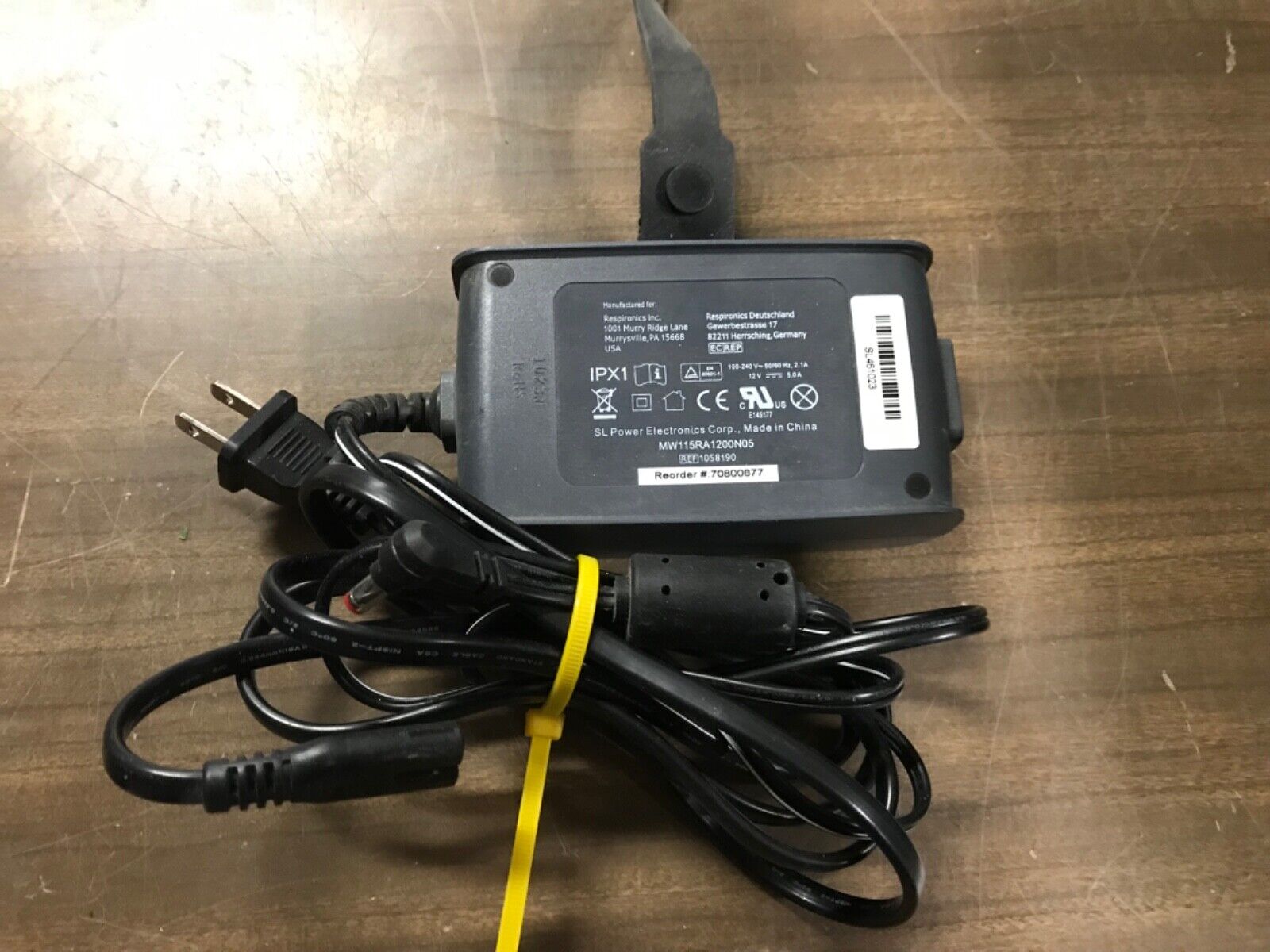 Respironics CPAP IPX1 MW115RA1200N05 Power Supply Adapter 12V 5A AC 1058190 OEM Brand: Philips Type: CPAP Supplies C