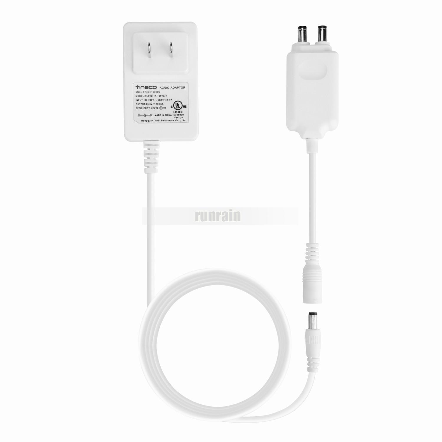 Tineco Pure One S12 S11 A11 Series Dual Charging Adapter 26V 700mA 0.7A Brand: Tineco Color: White Compatible Bran