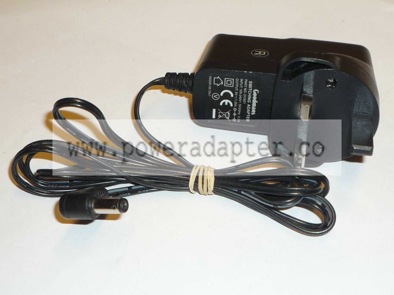 GENUINE GOODMANS ADAPTER POWER SUPPLY ADAPTOR 5V 1.25A DC601 output: 5v 1.25A DC one year warranty and 30days mon