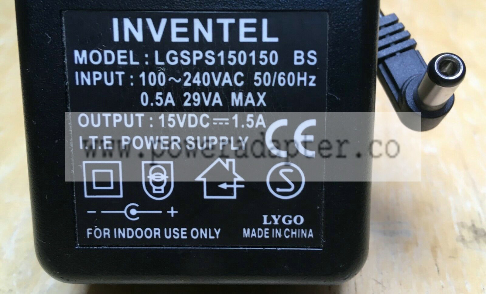 GENUINE Inventel LGSPS150150 15v DC 1.5A Power Supply mains adapter Charger PSU GENUINE Inventel LGSPS150150 15v DC 1