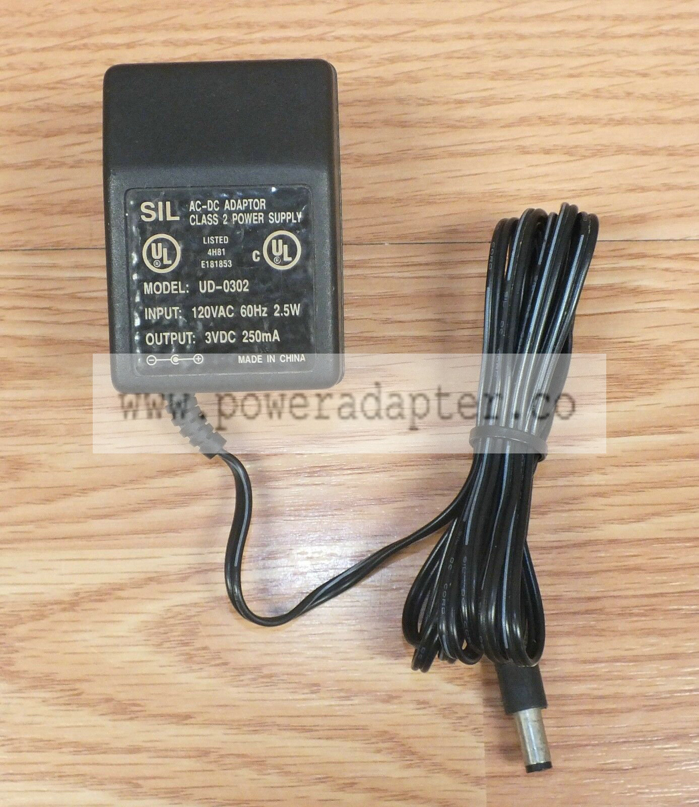 Genuine SIL (UD-0302) 3VDC 250mA Class 2 Power Supply / AC Adapter Only **READ** Country/Region of Manufacture: Chin