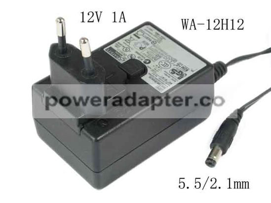 APD 12V 1A Asian Power Devices WA-12H12 AC Adapter 5.5.2.1mm, EU 2-Pin Plug