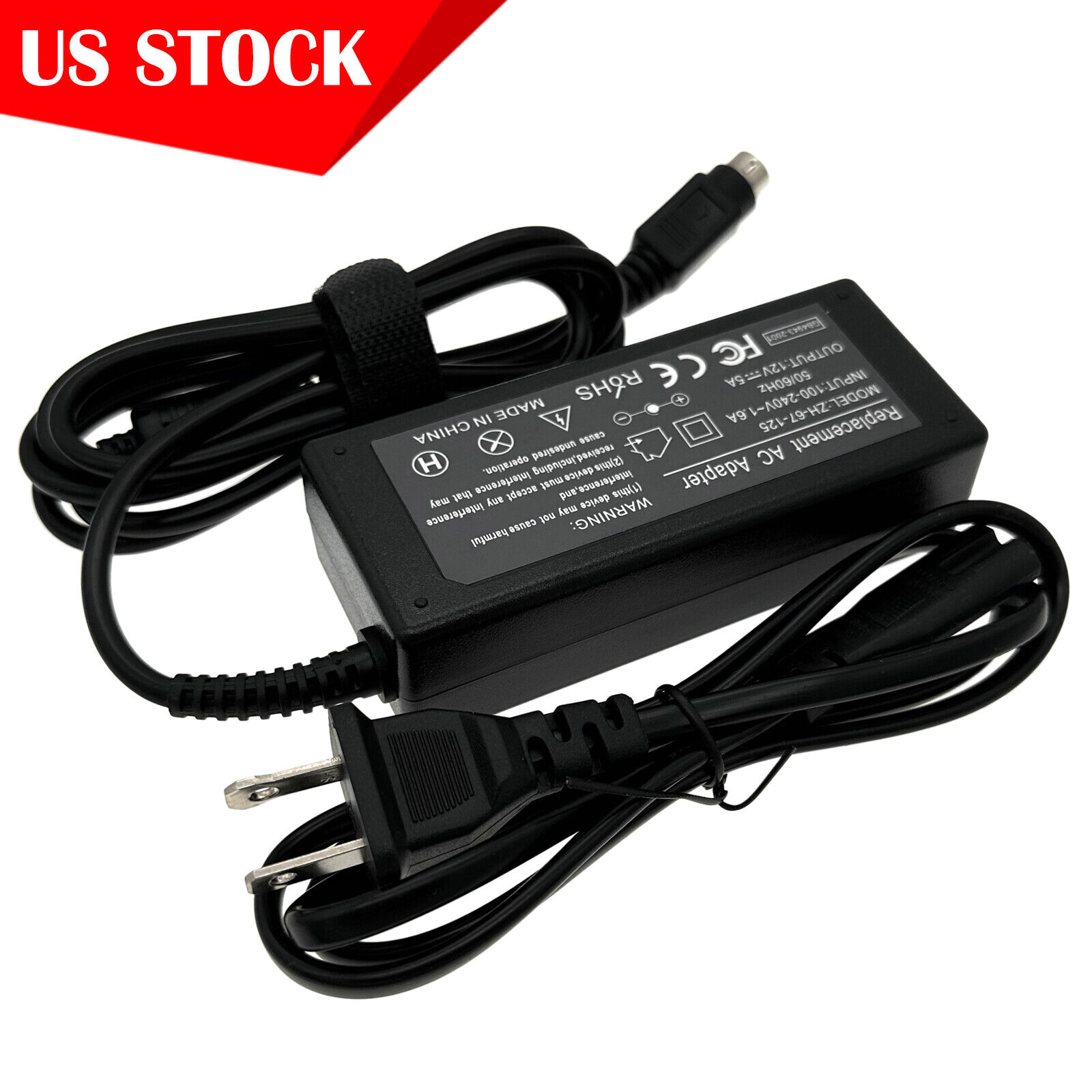 12V 4-Pin DIN AC Power Adapter Charger for Sanyo CLT1554 CLT2054 LCD TV Monitor Brand Unbranded/Generic Bundled Items P