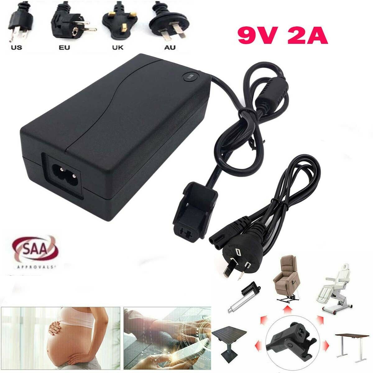 29V AC/DC Power Supply Electric Recliner Sofa Lift Chair Adapter Transformer US Brand: Unbranded Type: 29V 2A AC/DC
