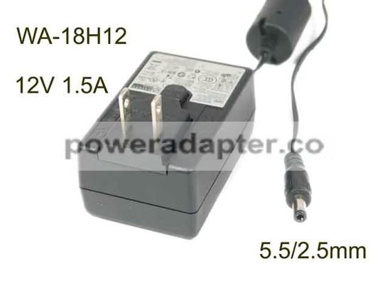 12V 1.5A APD/Asian Power Devices WA-18H12 AC Adapter 5V-12V Products specifications Info 3 AC Input: 100-240V 50-60HZ P