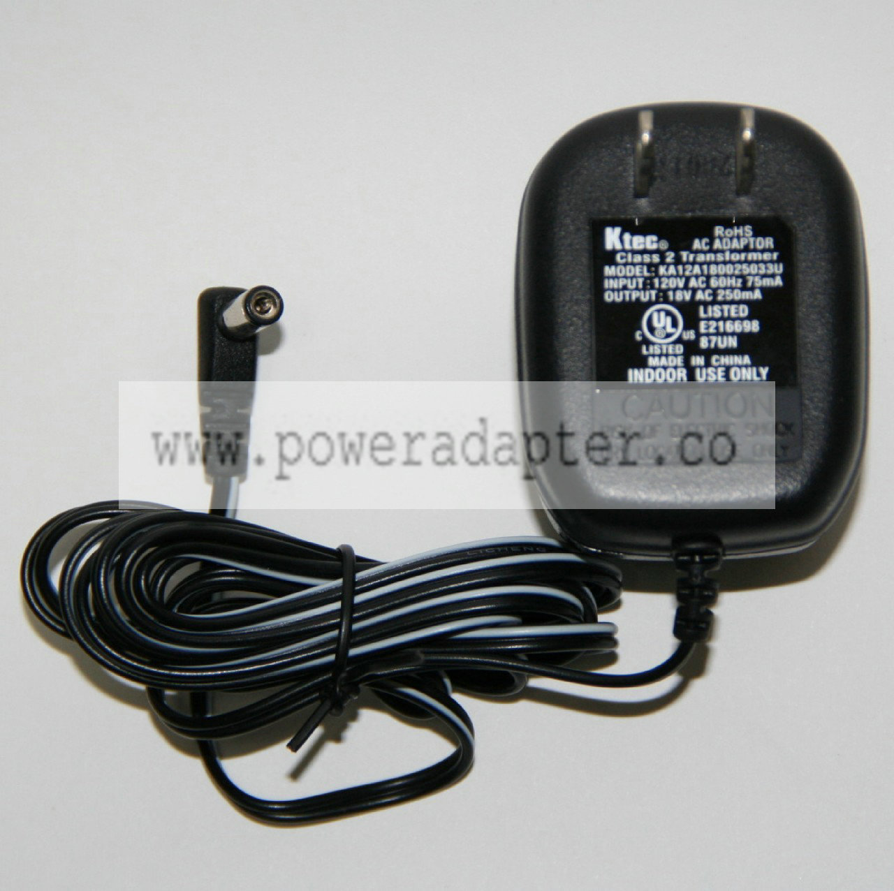 ART C127 18V 250mA Center Negative Power Supply Product Description This product is an ART brand power supply that is